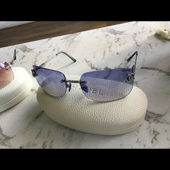 CHANEL Accessories - Vintage blue CHANEL SUNGLASSES